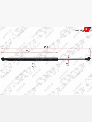 Упор крышки багажника SAT Renault Megane  хэтчбэк 5 дв. (2008-2016) дорестайлинг,  рестайлинг