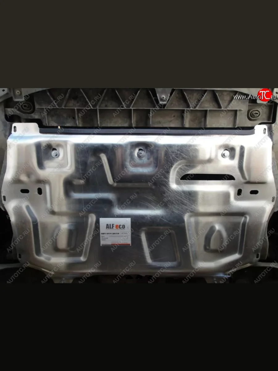 Защита картера двигателя и КПП (алюминий, установка без пыльника) Alfeco Volkswagen Transporter T6 дорестайлинг (2015-2019)  с доставкой в г. Керчь