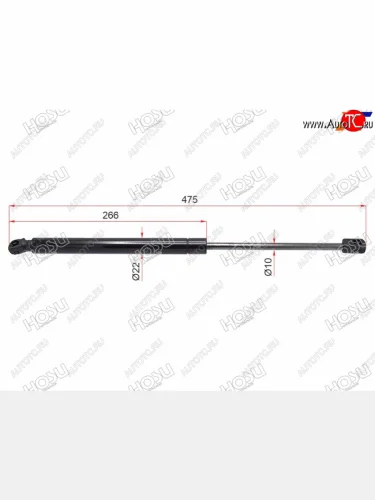 Упор крышки багажника (LH=RH) HOSU Hyundai Santa Fe CM рестайлинг (2009-2012)