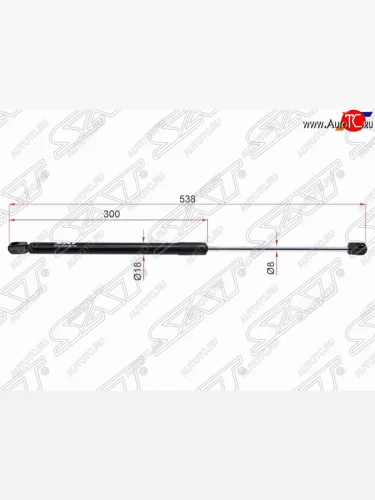 Упор крышки багажника (LH=RH) SAT KIA Cerato  1 LD (2004-2007) хэтчбэк
