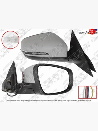 Правое зеркало (регулировка, обогрев, 6 контактов) SAT Chery Tiggo 4 1-ый рестайлинг (2018-2023)