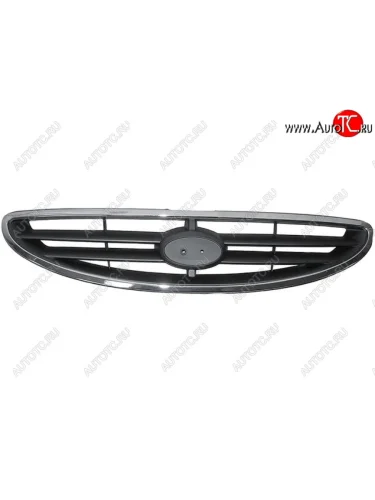 Решётка радиатора (хром) BodyParts Hyundai Accent 2 LC седан дорестайлинг (ТагАЗ) (1999-2012)
