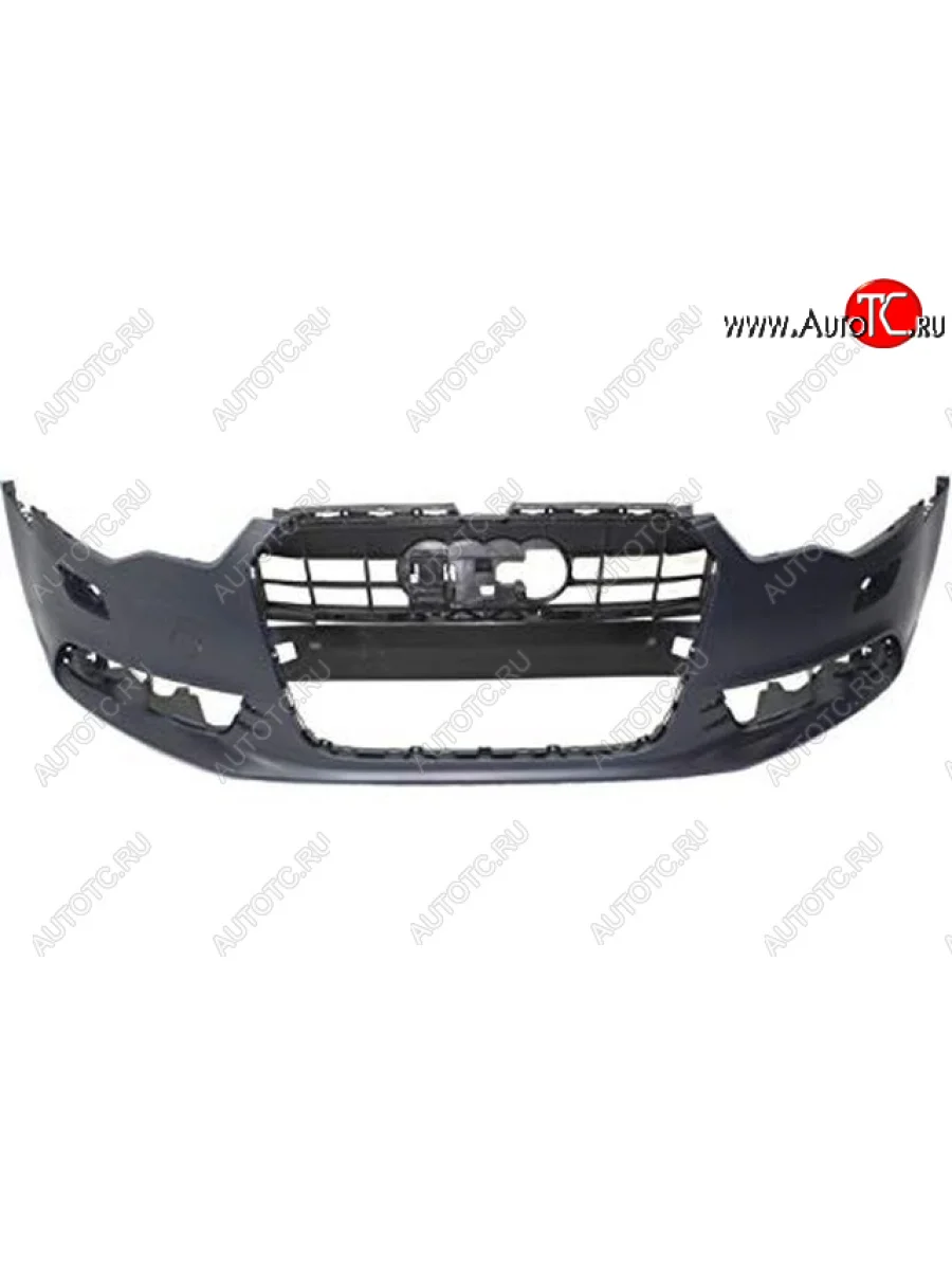 Бампер передний (с отверстием под омыватели фар) BodyParts Audi A6 C7 дорестайлинг, универсал (2010-2014) (Неокрашенный)  в Перми Пермском крае