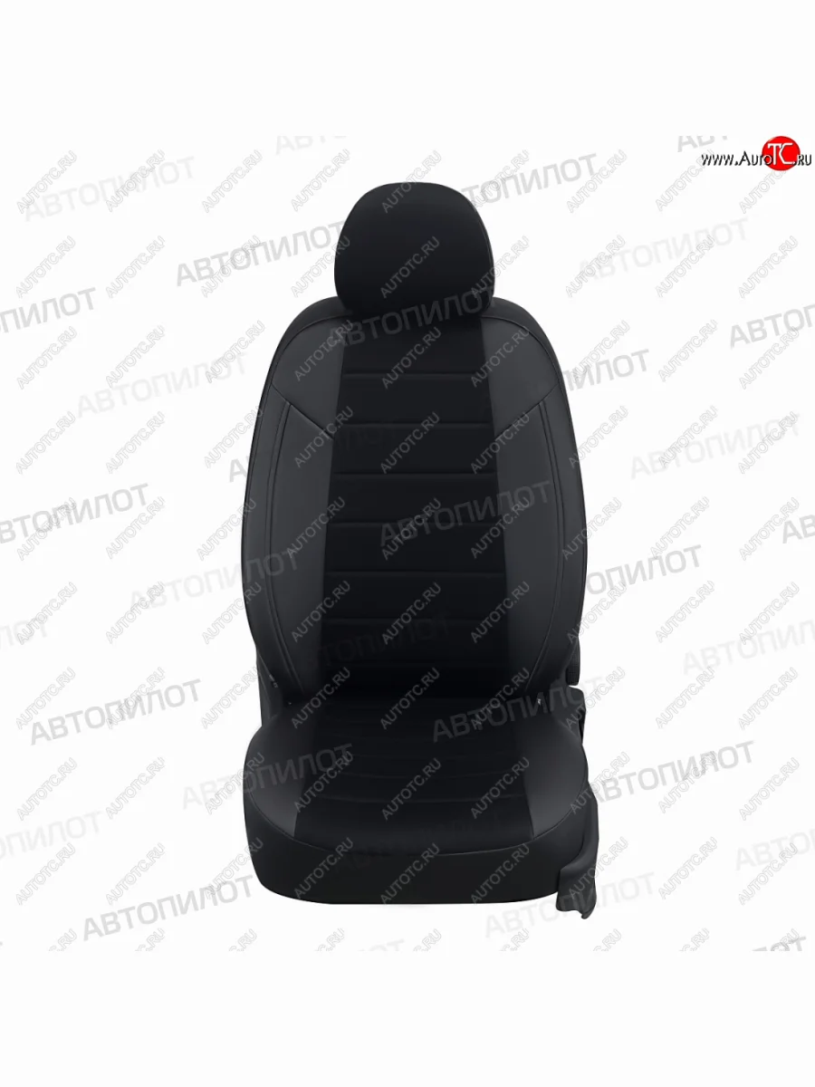 Чехлы сидений (экокожа/алькантара) Автопилот  Honda Civic (2000-2006) EU (черный)  в Керчи Республика Крым
