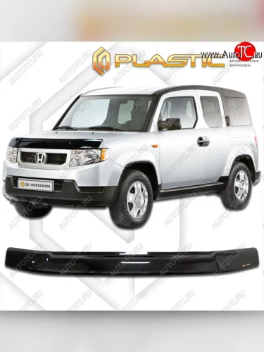 Дефлектор капота CA-Plastic (classic черный) Honda Element 1 YH 2-ой рестайлинг (2008-2011)
