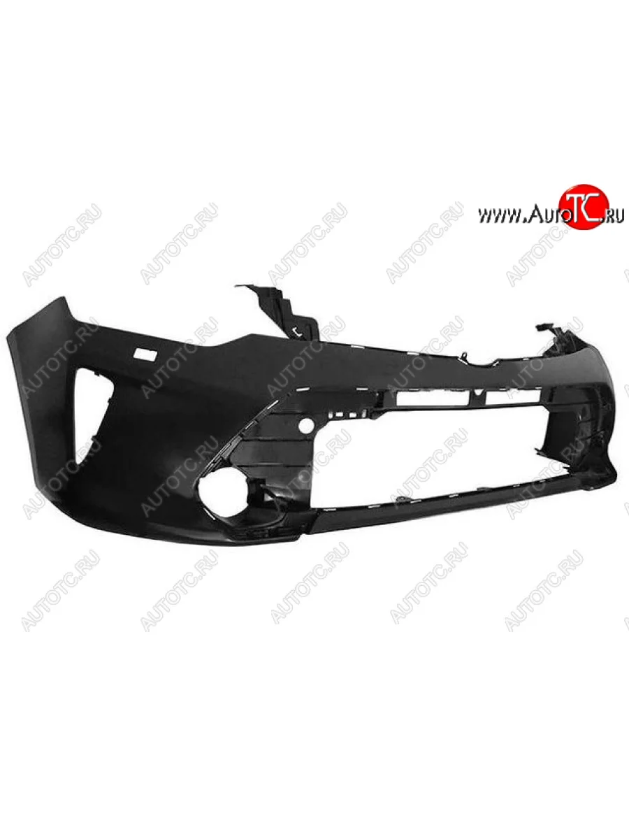 Бампер передний (с отверстием под омыватели фар) BodyParts Toyota Camry XV55 1-ый рестайлинг (2014-2017) (Неокрашенный)  в Воронеже Воронежской области