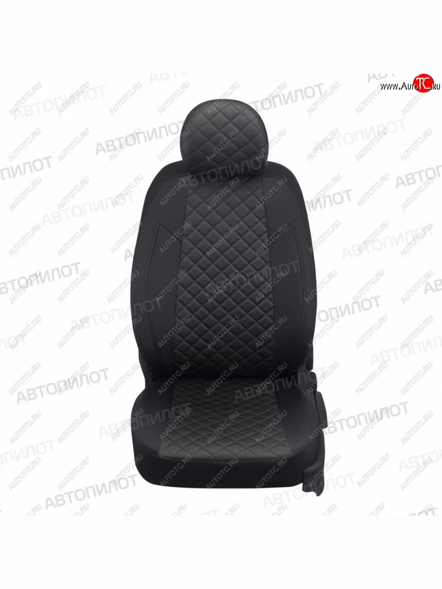 Чехлы сидений (экокожа) Автопилот Ромб Honda CR-V RM1,RM3,RM4 рестайлинг (2014-2018) (черный)  в Керчи Республика Крым