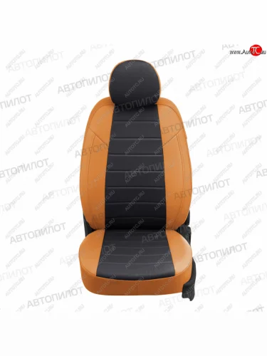 Чехлы сидений (экокожа) Автопилот (оранж/черный) Honda Element 1 YH 2-ой рестайлинг (2008-2011)