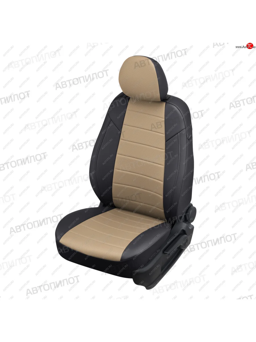 Чехлы сидений (экокожа) Автопилот Honda Element 1 YH 2-ой рестайлинг (2008-2011) (черный/темно-бежевый)  в Керчи Республика Крым