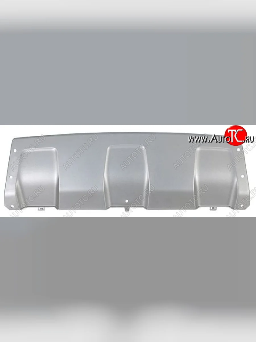 Накладка переднего бампера (серебро) BodyParts Renault Duster HS дорестайлинг (2010-2015) (Неокрашенная)  в Перми Пермском крае