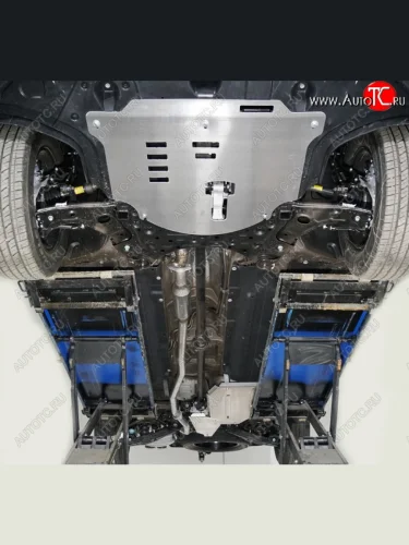 Комплект защиты картера и КПП, заднего редуктора, топливного бака (алюминий 4мм. 2.2) TCC Hyundai Palisade LX2 (2018-2022)