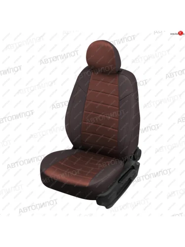 Чехлы сидений (экокожа/алькантара, 8-11 мест) Автопилот (шоколад) Hyundai Starex/Grand Starex/H1  TQ (2007-2022) дорестайлинг, рестайлинг, 2-ой рестайлинг