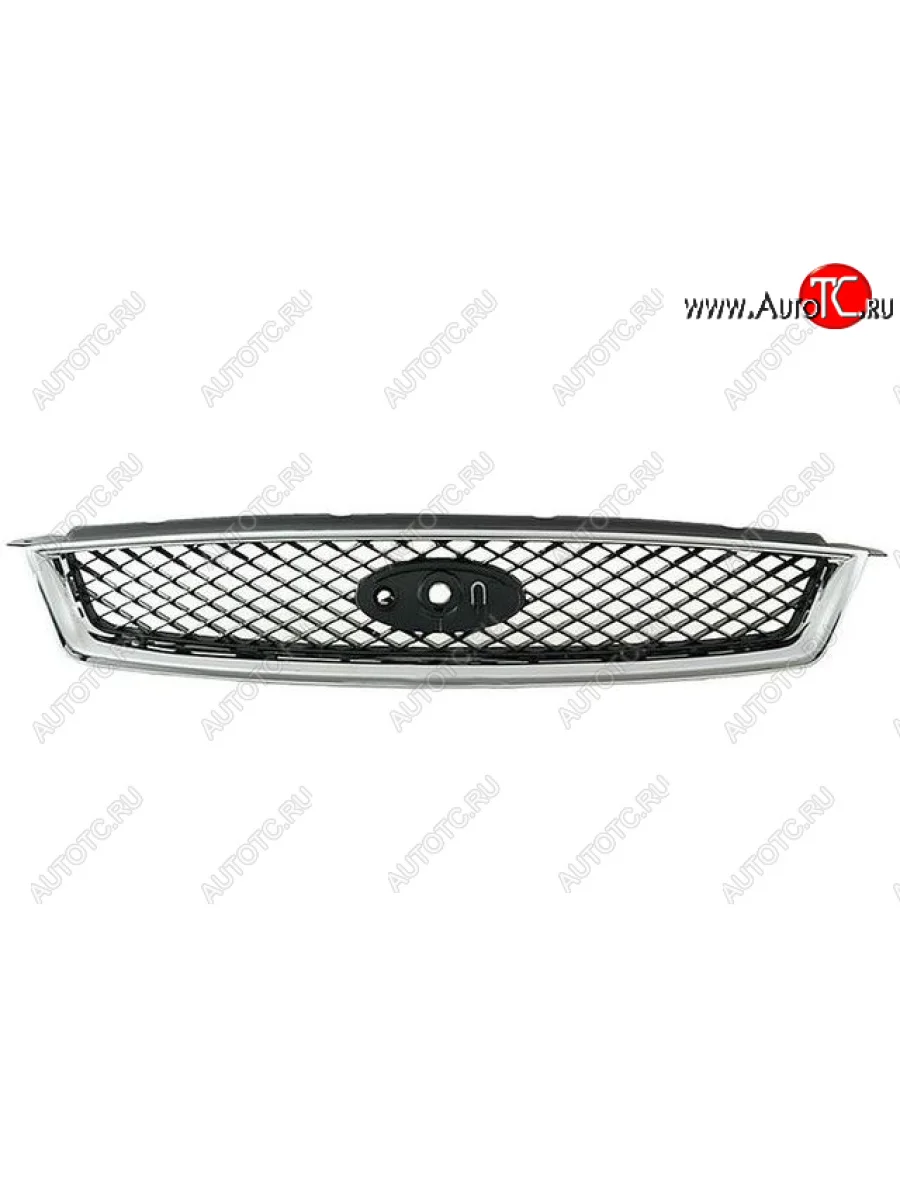 Решётка радиатора (с хром молдингом) BodyParts Ford Focus 2 хэтчбэк 3 дв. дорестайлинг (2004-2007) (Неокрашенная)  в Керчи Республика Крым