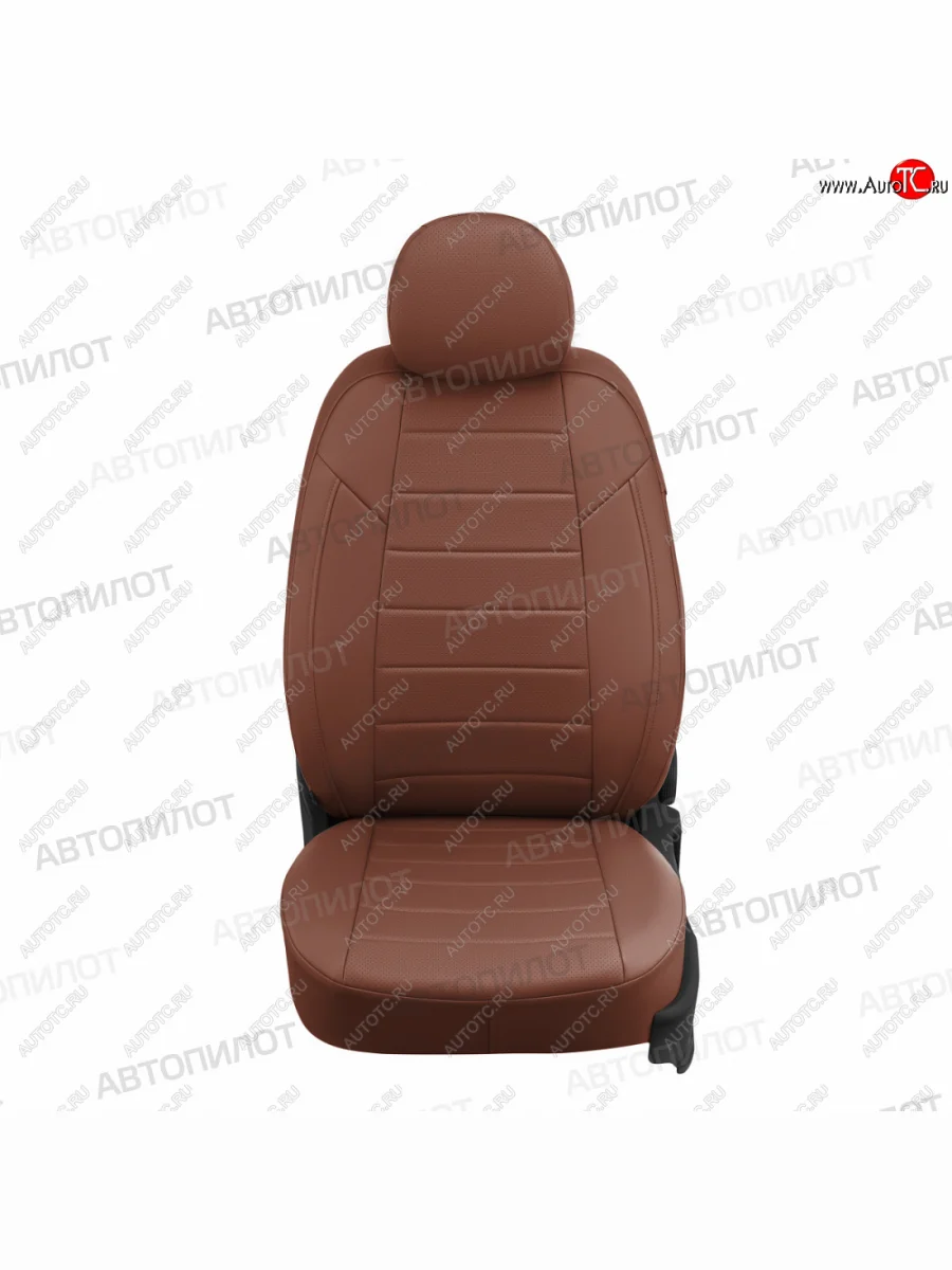 Чехлы сидений (экокожа) Автопилот Renault Symbol седан LB 1-ый рестайлинг (2002-2006) (коричневый)  в Керчи Республика Крым
