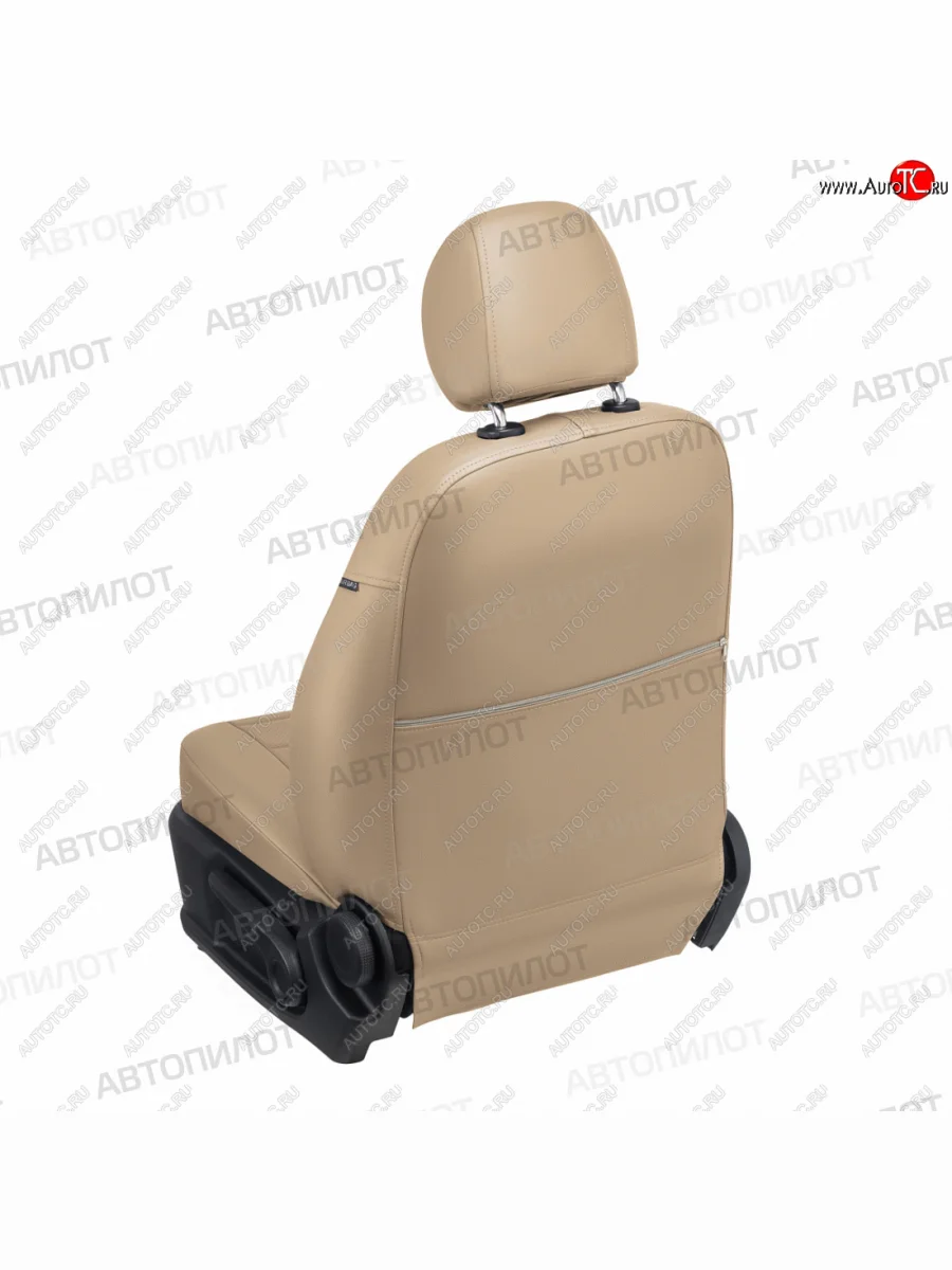 Чехлы сидений (экокожа) Автопилот Renault Symbol седан LB 1-ый рестайлинг (2002-2006) (темно-бежевый)  в Керчи Республика Крым