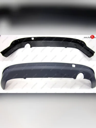 Накладка заднего бампера (V-2.0, 1 отверстие) BodyParts Ford Focus 3 хэтчбэк дорестайлинг (2010-2015)