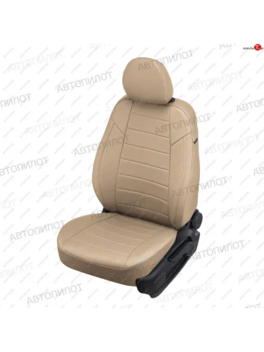 Чехлы сидений (экокожа, 9-12 мест) Автопилот (темно-бежевый) Hyundai Starex/Grand Starex/H1 TQ дорестайлинг (2007-2013)