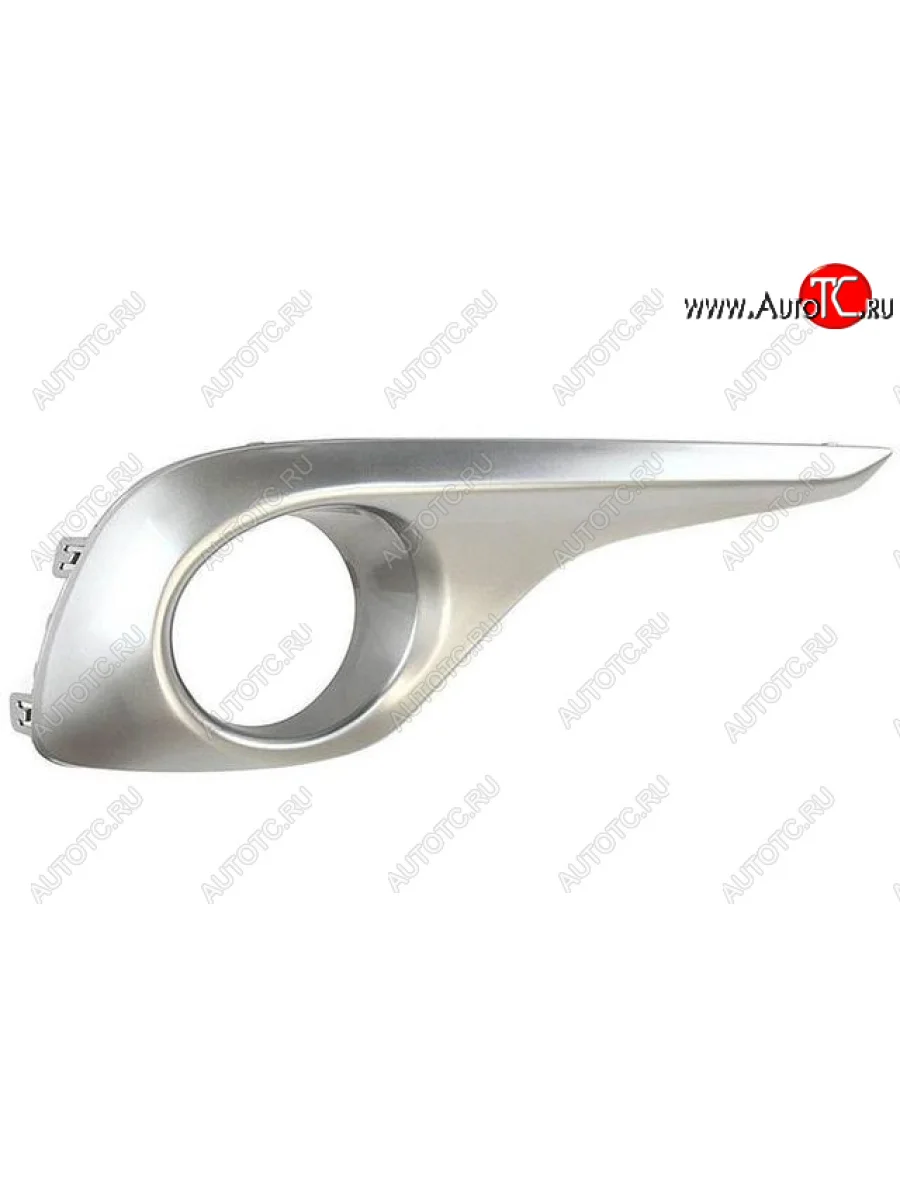 Левая вставка под ПТФ (серебристая) BodyParts Toyota Highlander XU40 рестайлинг (2010-2013)  в Самаре Самарской области