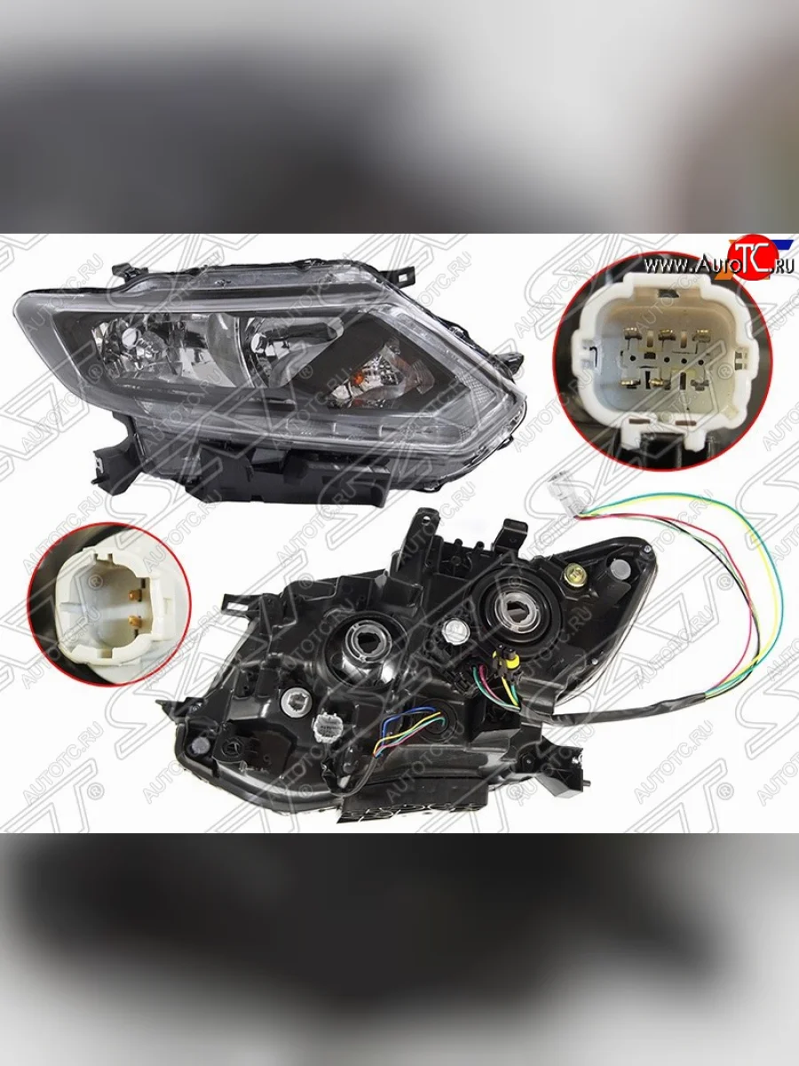 Передняя правая фара (галоген, ДХО, с электрокорректором) SAT Nissan X-trail 3 T32 дорестайлинг (2013-2018)  в Самаре Самарской области