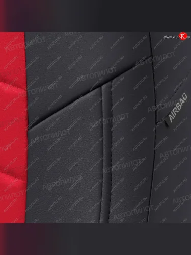 Чехлы сидений (экокожа/алькантара) Автопилот (черный/красный) Hyundai i20  PB (2008-2015) хэтчбэк дорестайлинг, хэтчбэк рестайлинг