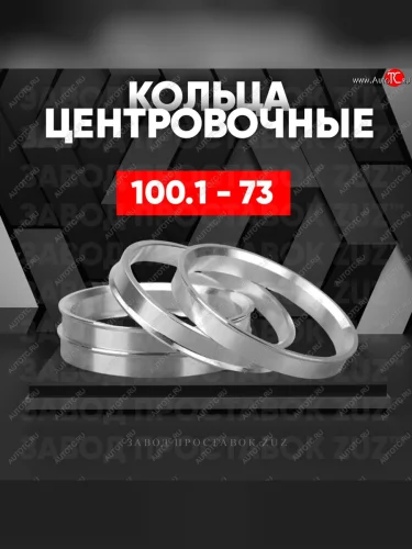 Алюминиевое центровочное кольцо  (4 шт) ЗУЗ 73.0 x 100.1 