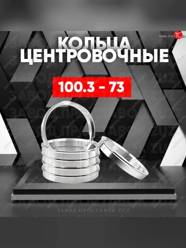 Алюминиевое центровочное кольцо  (4 шт) ЗУЗ 73.0 x 100.3 