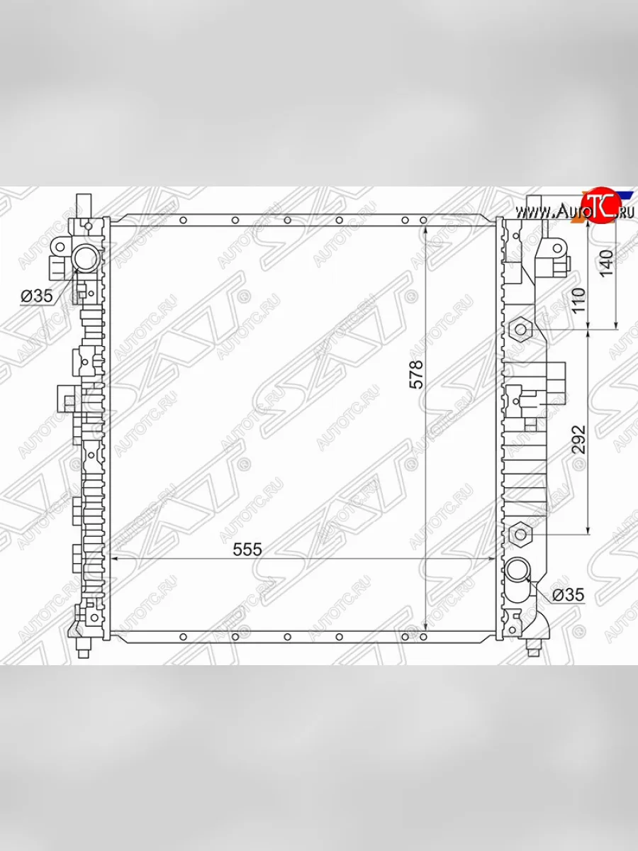 Радиатор двигателя SAT SSANGYONG Actyon Sport (2006-2011)  с доставкой в г. Керчь