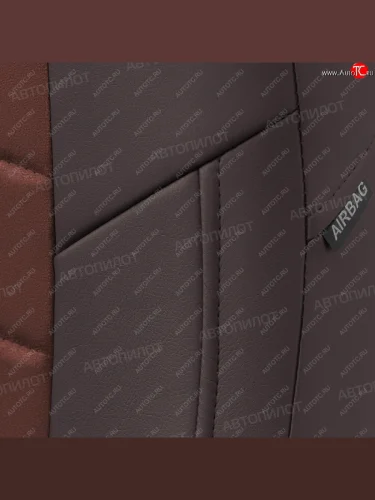 Чехлы сидений (экокожа/алькантара) Автопилот (шоколад) Hyundai Santa Fe  DM (2012-2019) дорестайлинг, рестайлинг