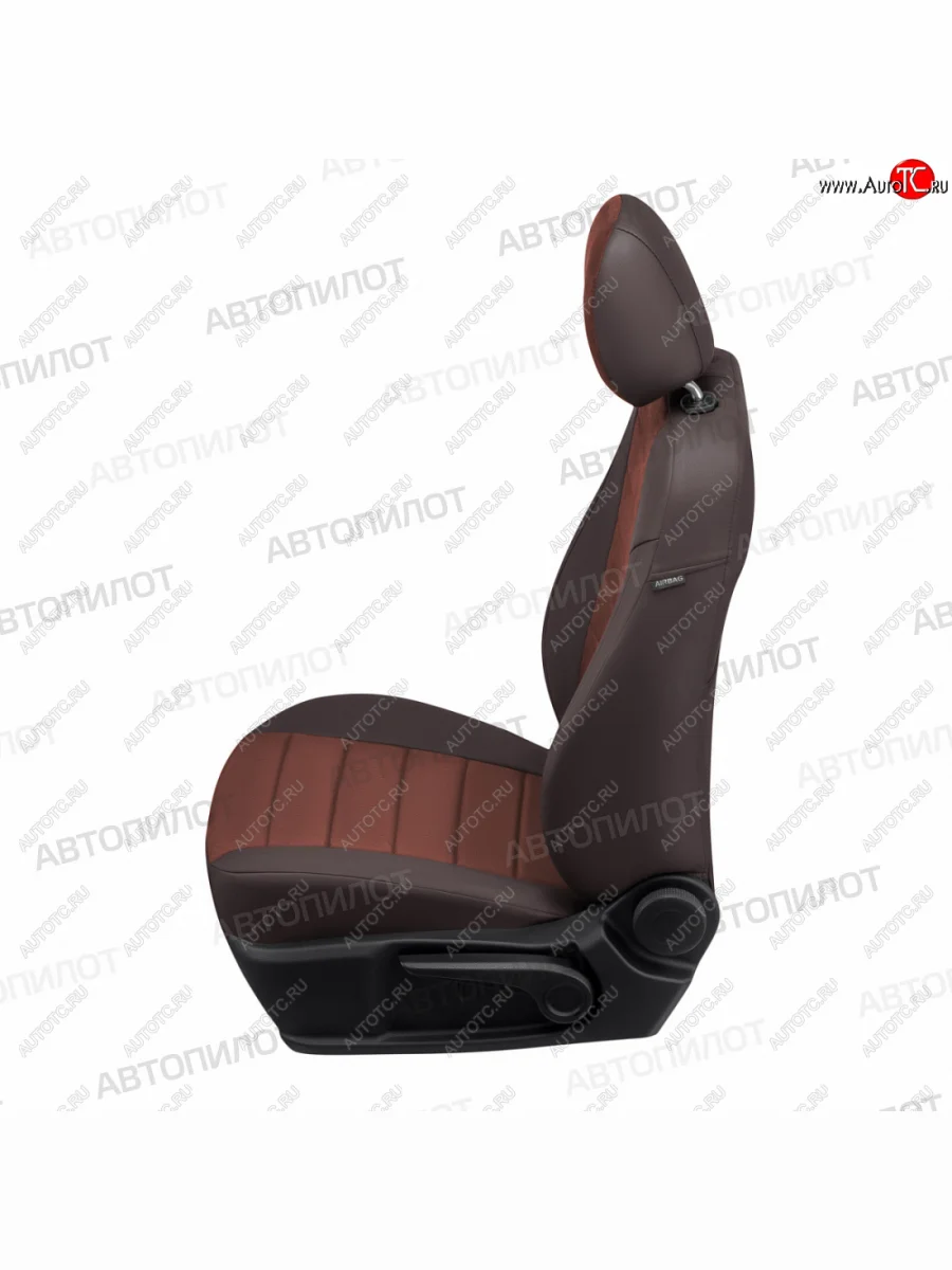 Чехлы сидений (экокожа/алькантара) Автопилот Hyundai Sonata YF (2009-2014) (шоколад)  в Керчи Республика Крым