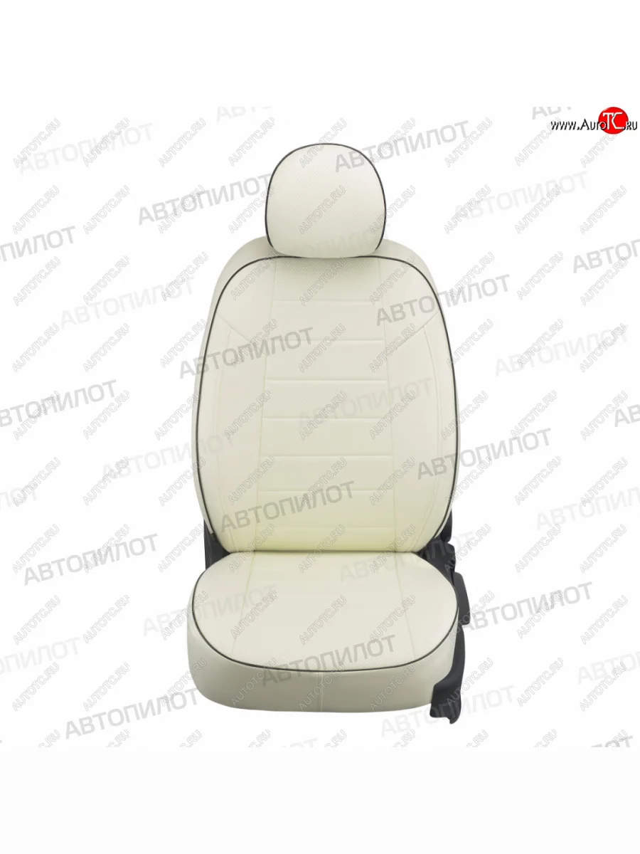 Чехлы сидений (экокожа) Автопилот Hino 300 (2010-2025) (белый)  в Воронеже Воронежской области