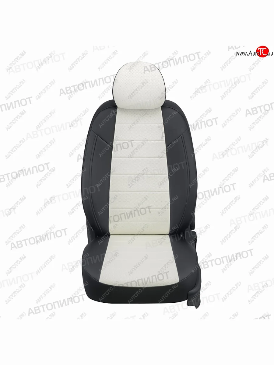 Чехлы сидений (экокожа) Автопилот KIA Carens FC, RS дорестайлинг (1999-2002) (черный/белый)  в Перми Пермском крае