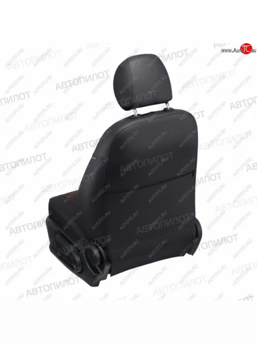 Чехлы сидений (экокожа) Автопилот Ромб (черный/шоколад) KIA Carens UN (2006-2013)