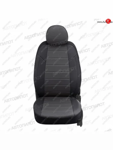 Чехлы сидений (экокожа) Автопилот (черный/темно-серый) KIA Ceed 1 ED рестайлинг, хэтчбэк 5 дв. (2010-2012)