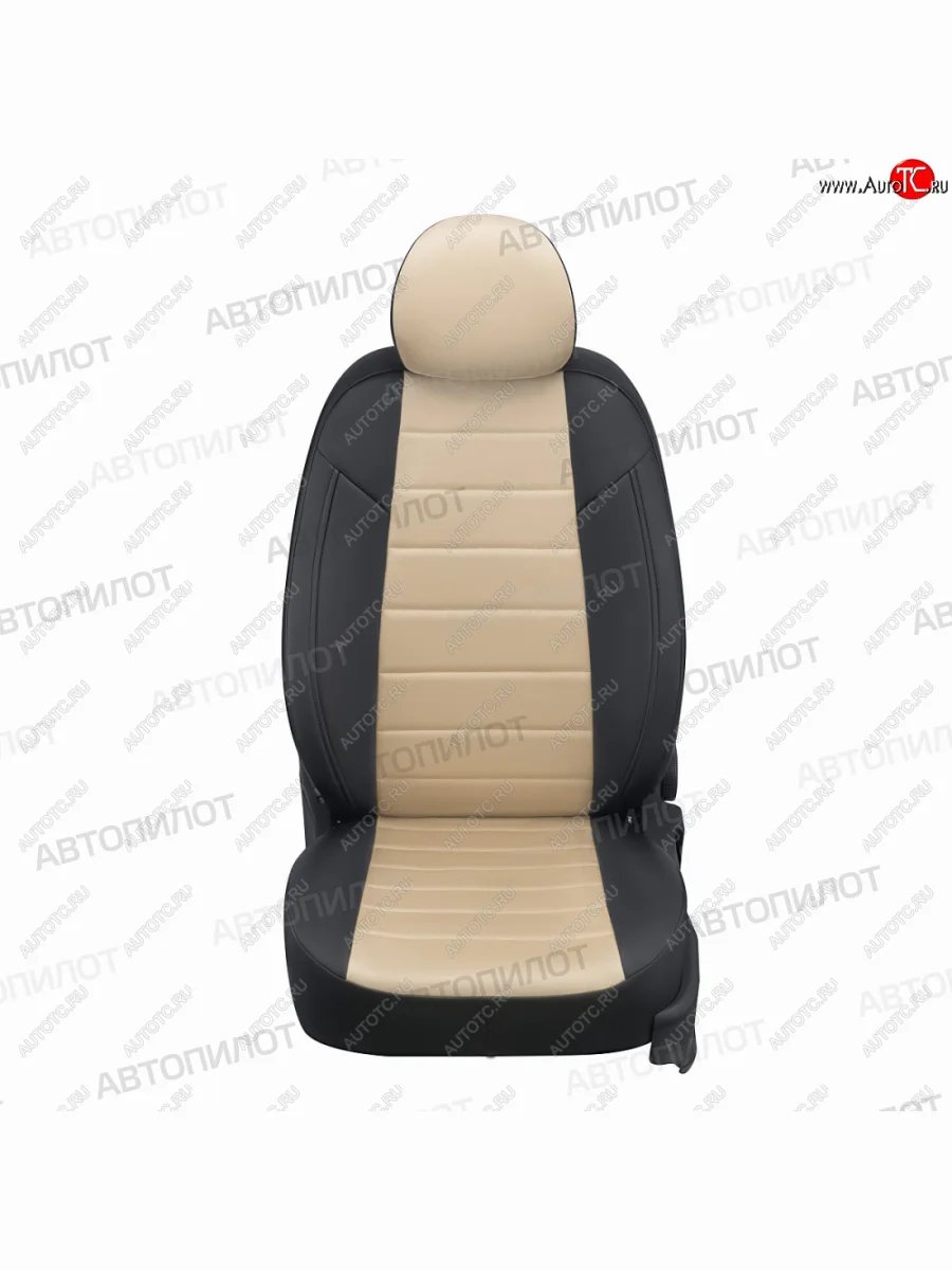 Чехлы сидений (экокожа/алькантара) Автопилот  KIA Ceed (2006-2012) 1 ED (черный/бежевый)  в Керчи Республика Крым