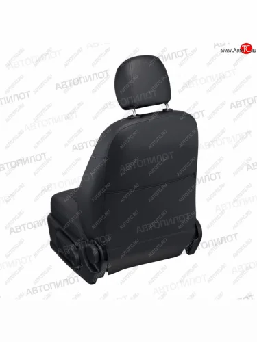 Чехлы сидений (экокожа) Автопилот Ромб (черный) KIA Cerato 1 LD седан дорестайлинг (2003-2007)