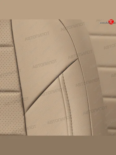 Чехлы сидений (экокожа) Автопилот (темно-бежевый) KIA Picanto 1 SA хэтчбэк 5 дв. дорестайлинг (2003-2007)