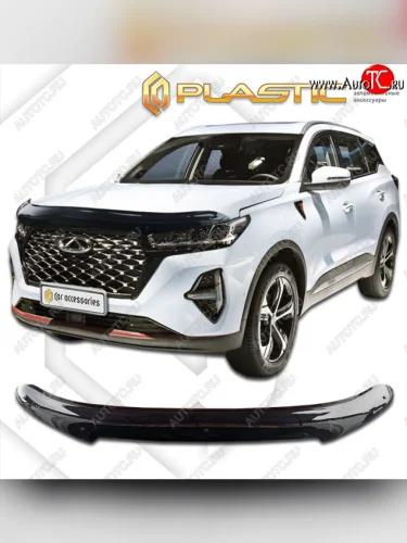 Дефлектор капота CA-Plastic (classic черный) Chery Tiggo 7 Pro Max T1E дорестайлинг (2022-2025)