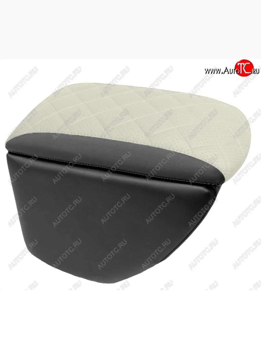 Подлокотник передний Автопилот Ромб  Лада ВАЗ  Веста ( 2180,  SW 2181), Веста NG ( 2180,  SW 2181), Веста Кросс ( SW 2181,  2180), Веста Кросс NG ( 2180,  SW 2181) (черный/белый)  с доставкой в г. Самара