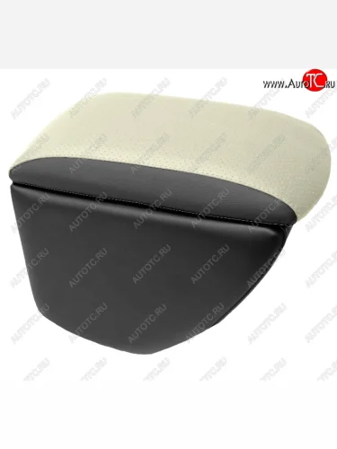Подлокотник передний (экокожа, верх с перфорацией) Автопилот Классика (черный/белый) Лада ВАЗ Веста ( 2180,  SW 2181) - Веста Кросс NG ( 2180,  SW 2181)