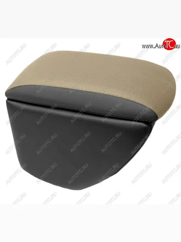 Подлокотник передний (экокожа, верх с перфорацией) Автопилот Классика (черный/темно-бежевый) Лада ВАЗ Веста ( 2180,  SW 2181) - Веста Кросс NG ( 2180,  SW 2181)