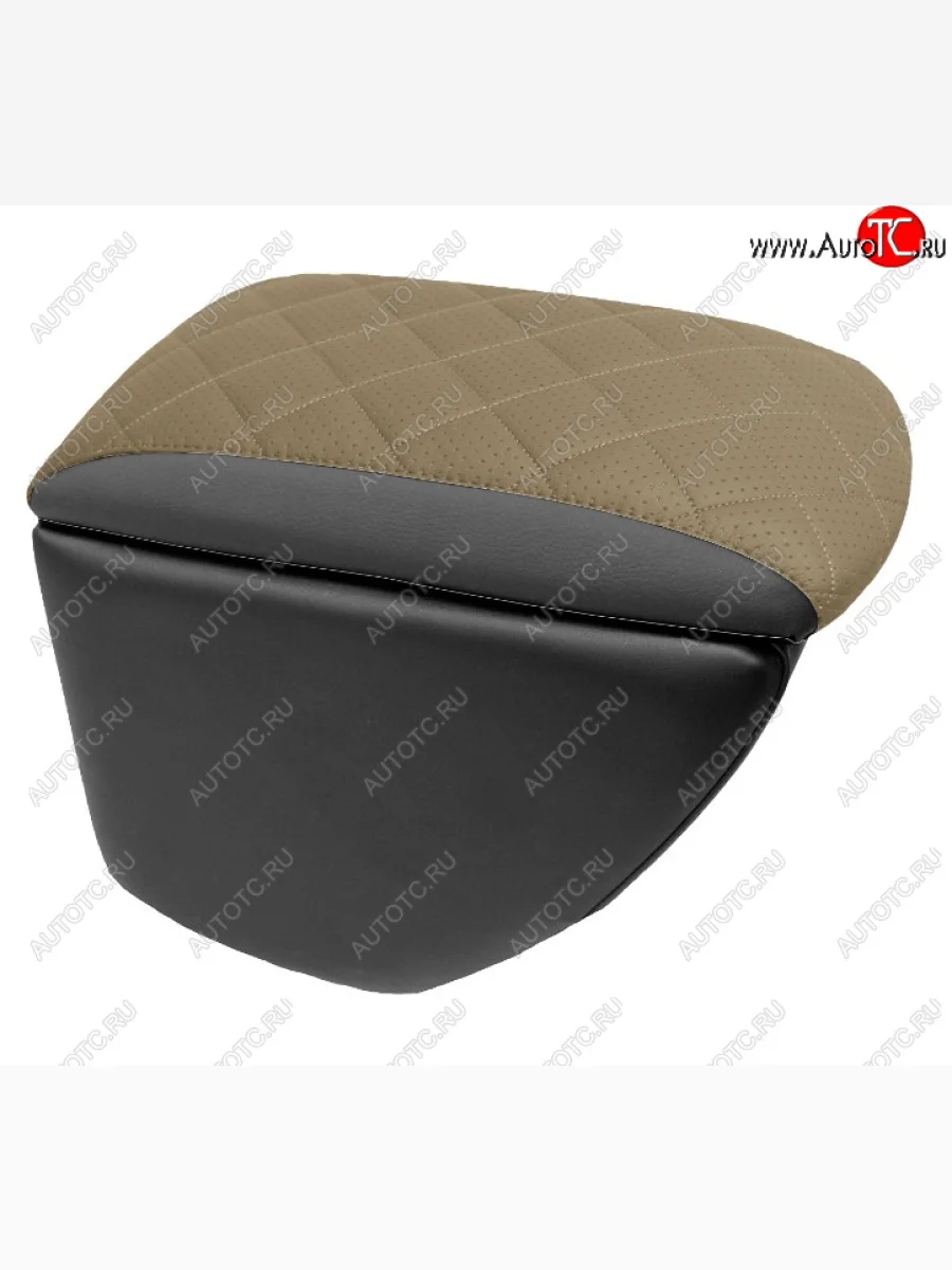 Подлокотник передний (экокожа) Автопилот Ромб  Лада ВАЗ  Веста ( 2180,  SW 2181), Веста NG ( 2180,  SW 2181), Веста Кросс ( SW 2181,  2180), Веста Кросс NG ( 2180,  SW 2181) (черный/темно-бежевый)  с доставкой в г. Самара