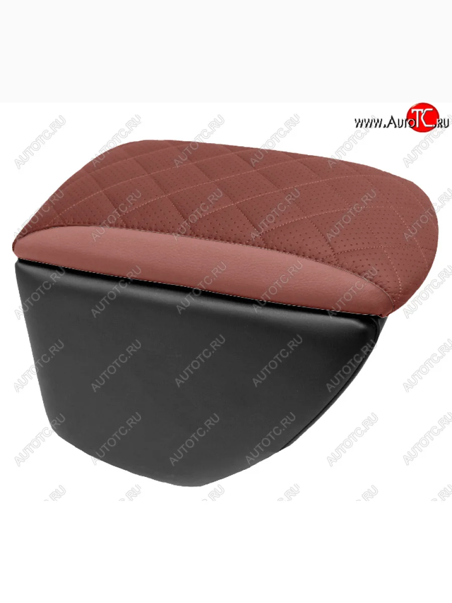 Подлокотник передний (экокожа) Автопилот Ромб  Лада ВАЗ  Веста ( 2180,  SW 2181), Веста NG ( 2180,  SW 2181), Веста Кросс ( SW 2181,  2180), Веста Кросс NG ( 2180,  SW 2181) (черный/темно-коричневый)  в Перми Пермском крае