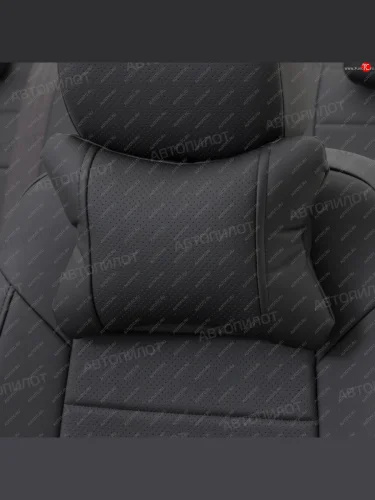 Подушки под шею (экокожа, 2 шт.) Автопилот CLASSIC (черный) 