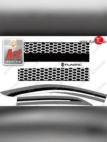 Дефлектора окон (E141) CA-Plastic (серия Art серебро) Toyota Corolla Axio (E140) седан дорестайлинг (2006-2008)