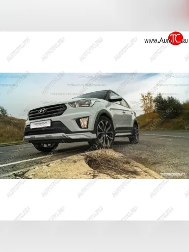 Накладка переднего бампера TopKontur Design Hyundai Creta  GS (2015-2021) дорестайлинг, рестайлинг