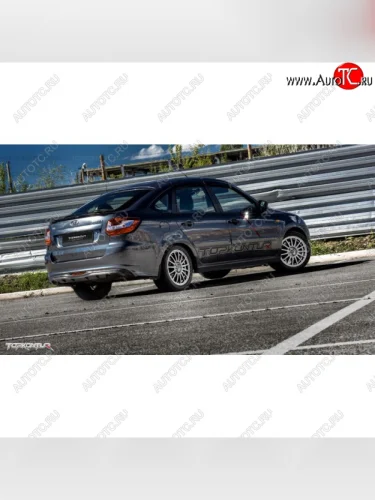 Юбка заднего бампера TopKontur Design Лада ВАЗ Гранта  1 2191 (2013-2018) лифтбэк рестайлинг