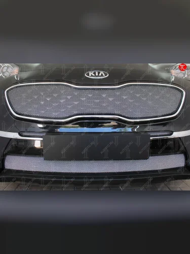 Защитная сетка в бампер (середина, ячейка 4х10 мм) Alfeco Премиум (Хром) KIA Sportage  4 QL (2018-2022) рестайлинг