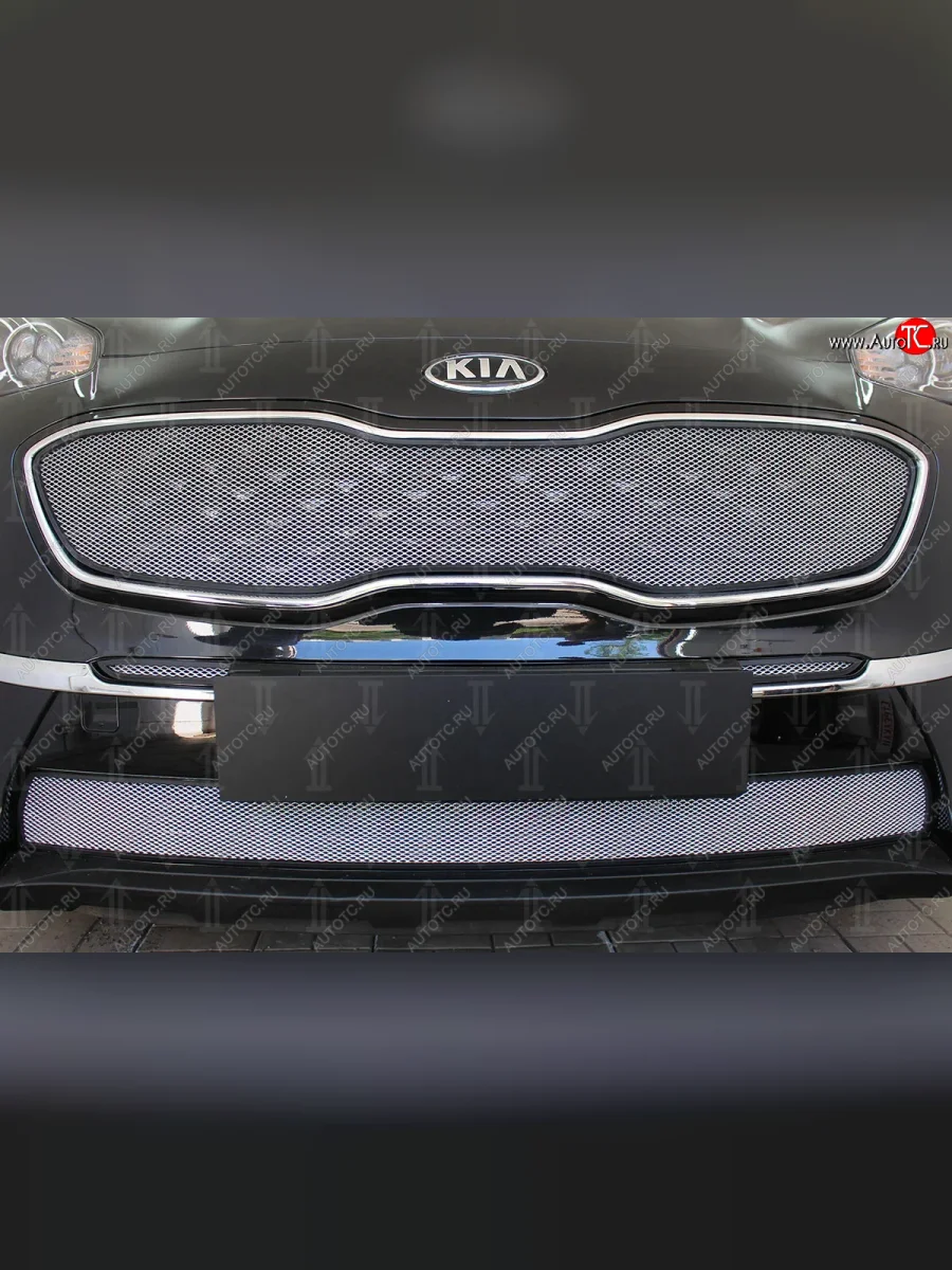 Защитная сетка в бампер (середина, ячейка 4х10 мм) Alfeco Премиум  KIA Sportage (2018-2022) 4 QL (Хром)  в Воронеже Воронежской области