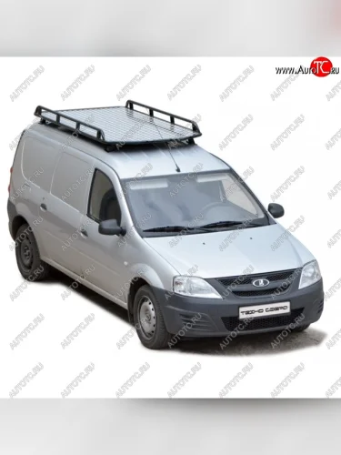 Багажник экспедиционный Трофи (с ал. листом без поперечин, 200х110 см) (Установка на рейлинги) Лада ВАЗ Ларгус (2012-2025) дорестайлинг R90, рестайлинг R90