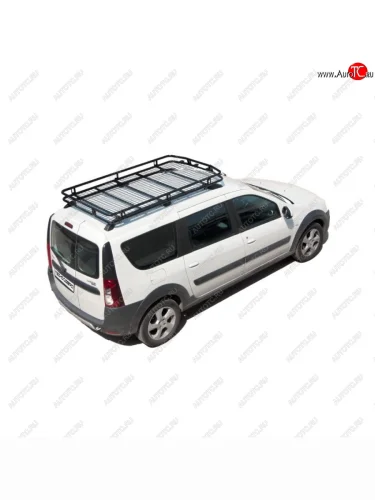 Багажник экспедиционный Трофи (с сеткой) (Установка на рейлинги) Лада ВАЗ Ларгус (2012-2025) дорестайлинг R90, рестайлинг R90